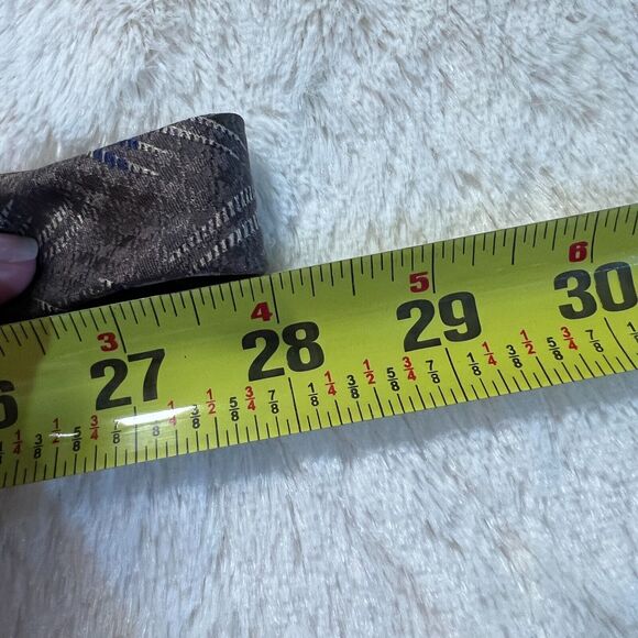 Vintage VALENTINO Necktie Gray + Blue Geometric Tie 100% Silk Made in Italy 56" - Picture 3 of 8